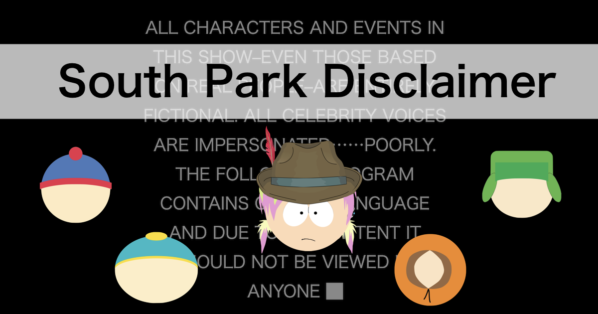 South Park Disclaimer
