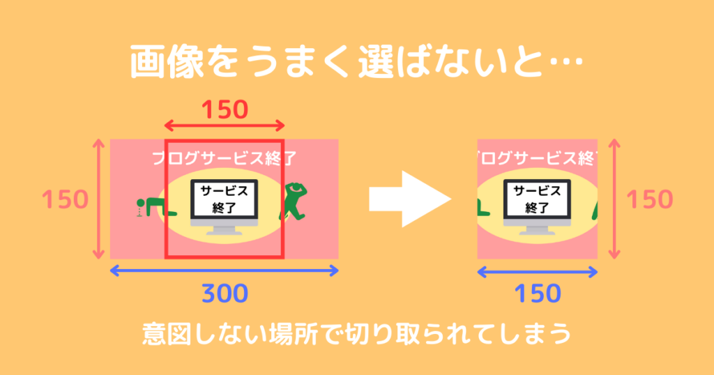 画像の意図しない場所での切り取り