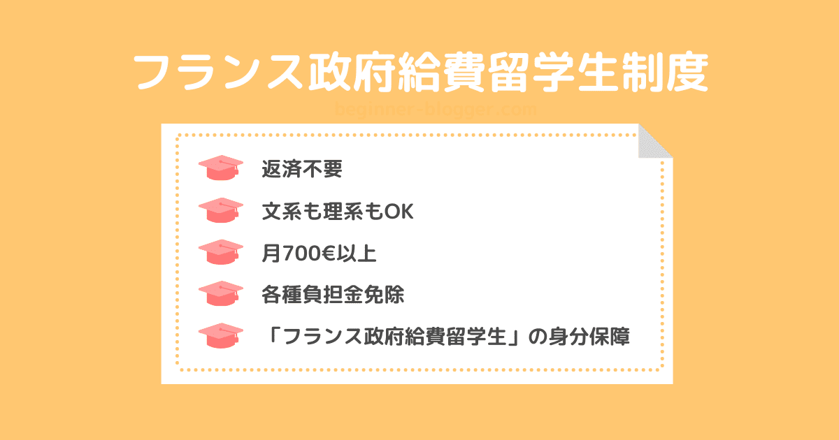 フランス政府給費留学生制度（BGF）とは