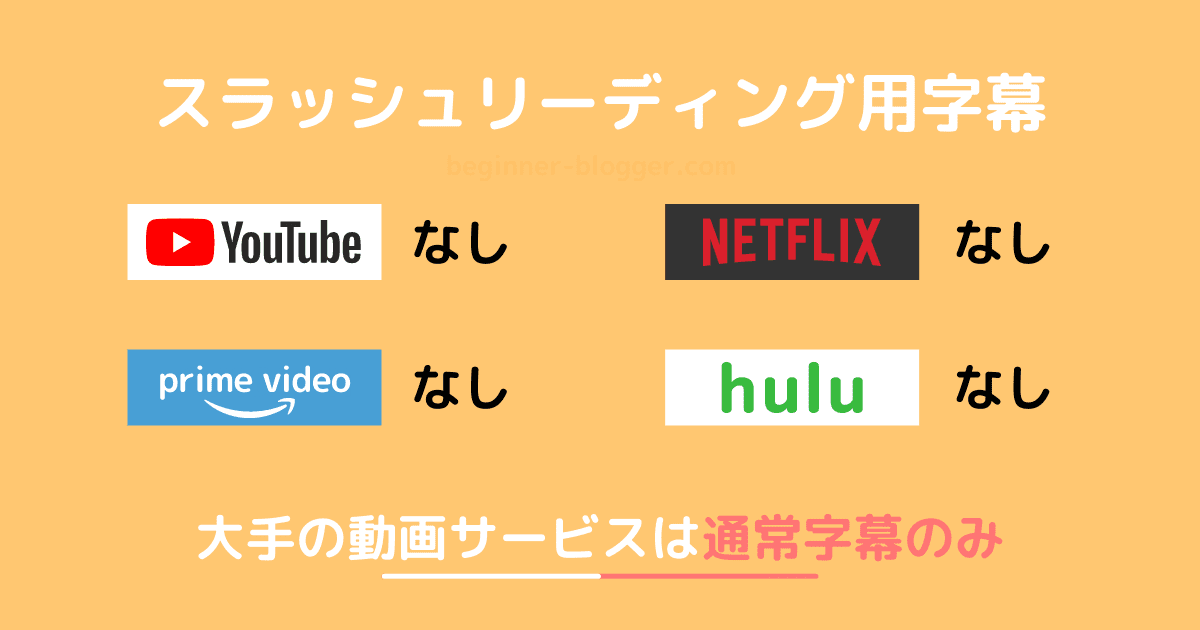 スラッシュリーディング用字幕