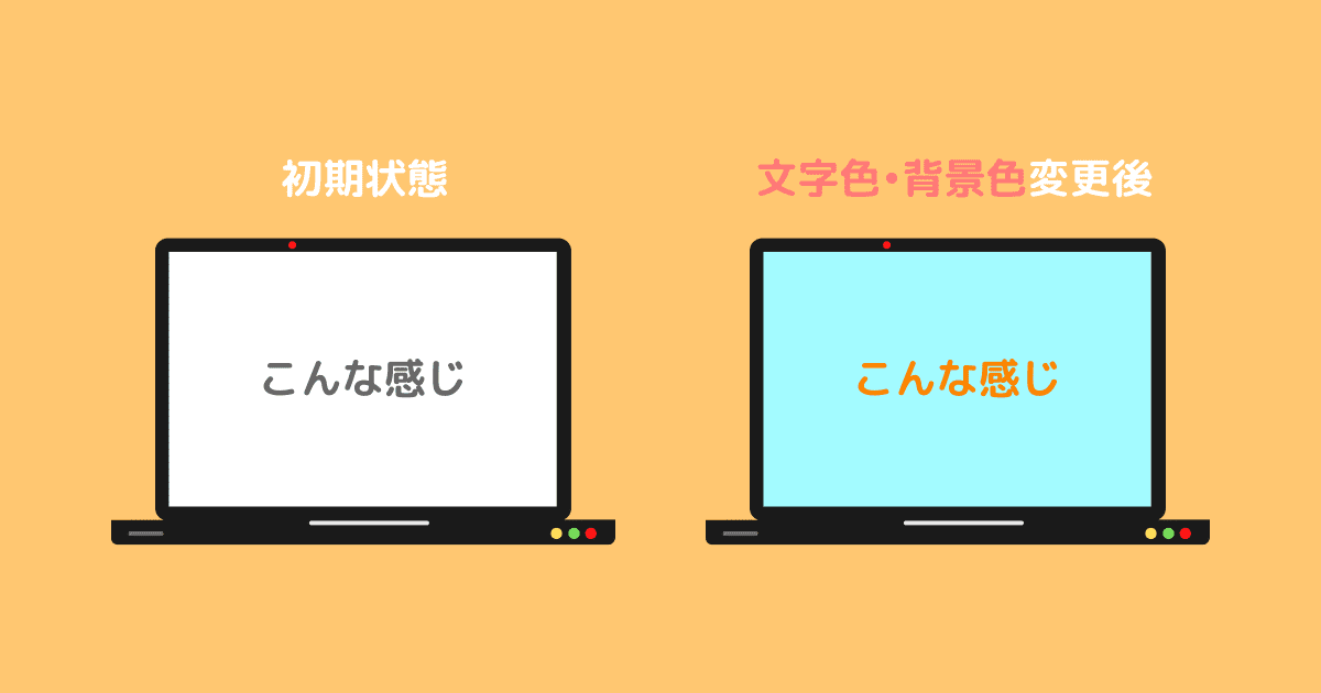 文字色•背景色の例