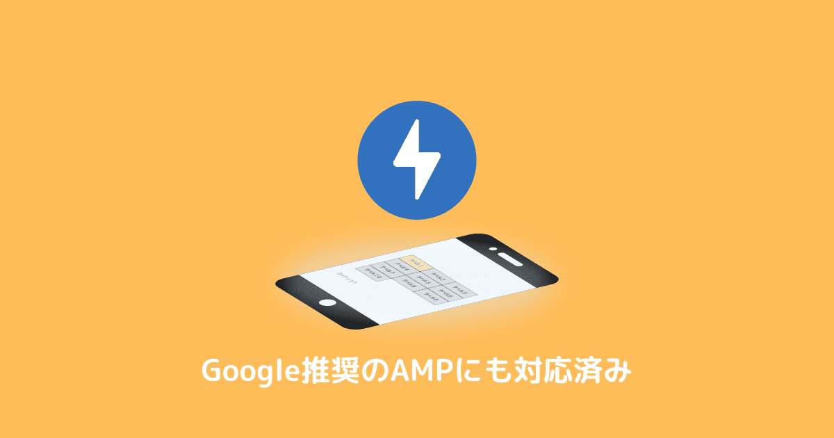 Google推奨のAMPにも対応済み